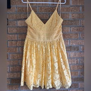 STUNNING Yellow Lace Dress